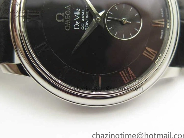 0325 De Ville Prestige Small Second TWF 1:1 Best Edition Black Dial on Black Leather Strap MIYOTA Resilient 8037